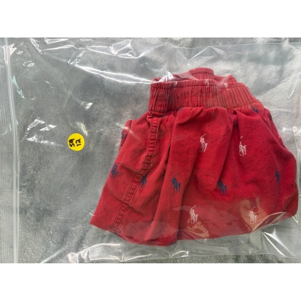 Polo Ralph Lauren Classic Underwear Men's Boxer Shorts S Red Woven Brand Labels